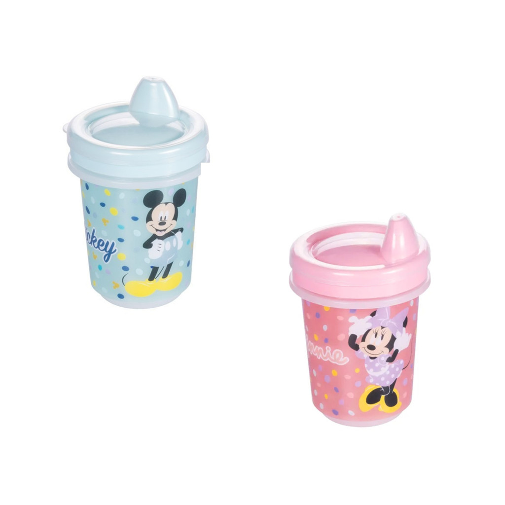 Copo Trio Minnie e Mickey Baby Infantil Com Tampa 330ml Plasutil