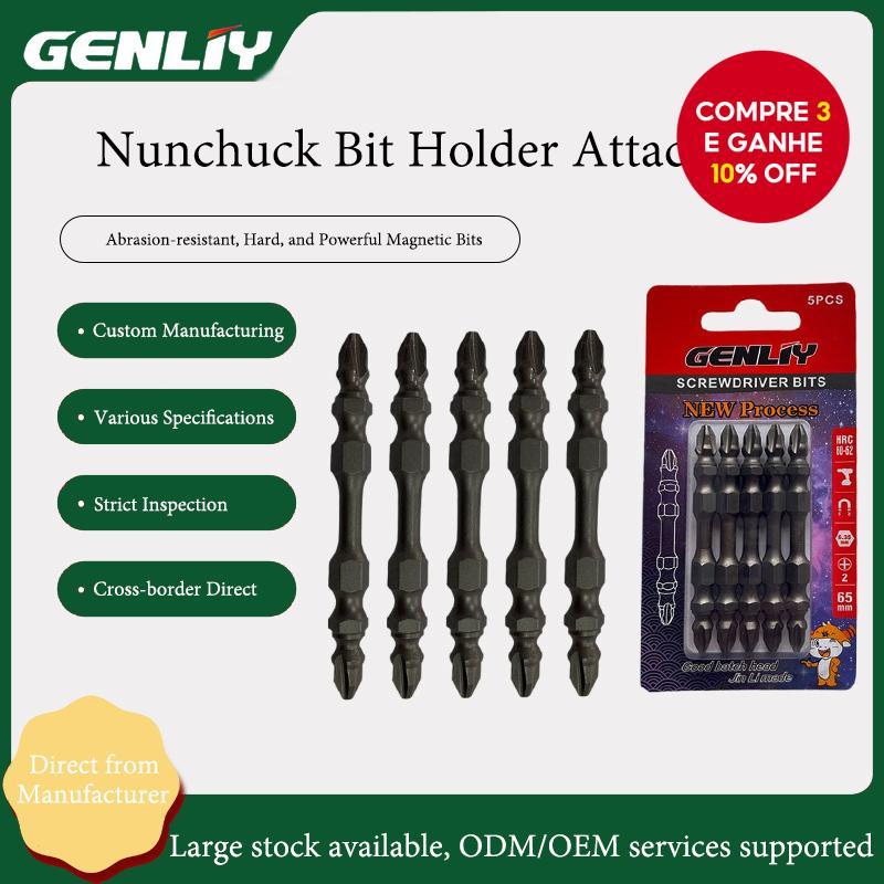 Cinco Peças De Ponta Dupla Magnética Phillips Bit S2 Aço Furadeira Elétrica De Chave De Fenda