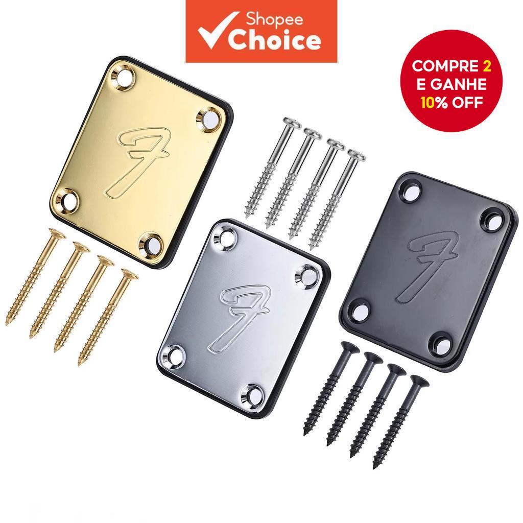 Placa de pescoço de guitarra elétrica estilo vintage protetor de guitarra com parafusos adequado para a maioria das