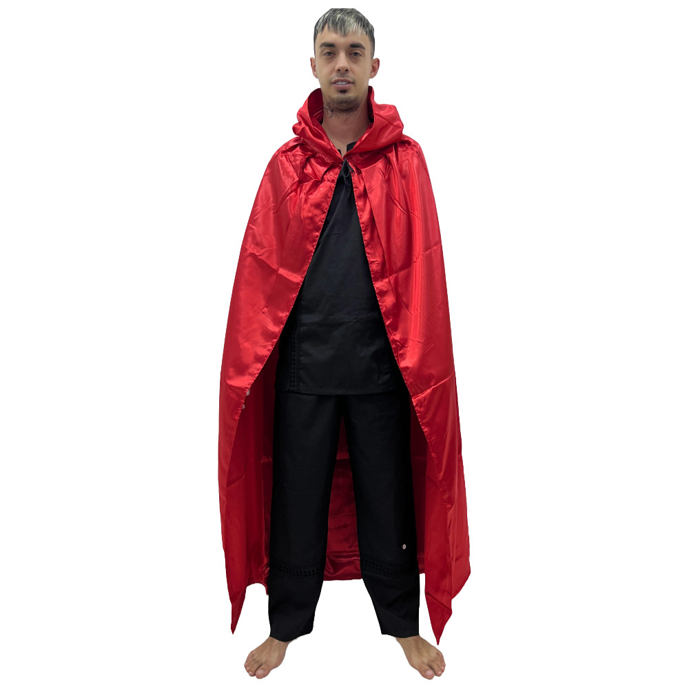 Capa De Exu Dupla Face Com Capuz Cetim Umbanda Candomblé