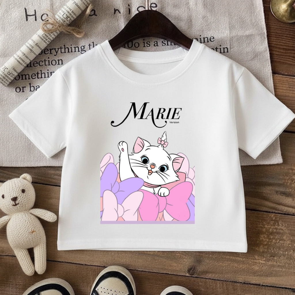 Camiseta Cropped Infantil Gatinha Charmosa Estampa Fofa Confortável
