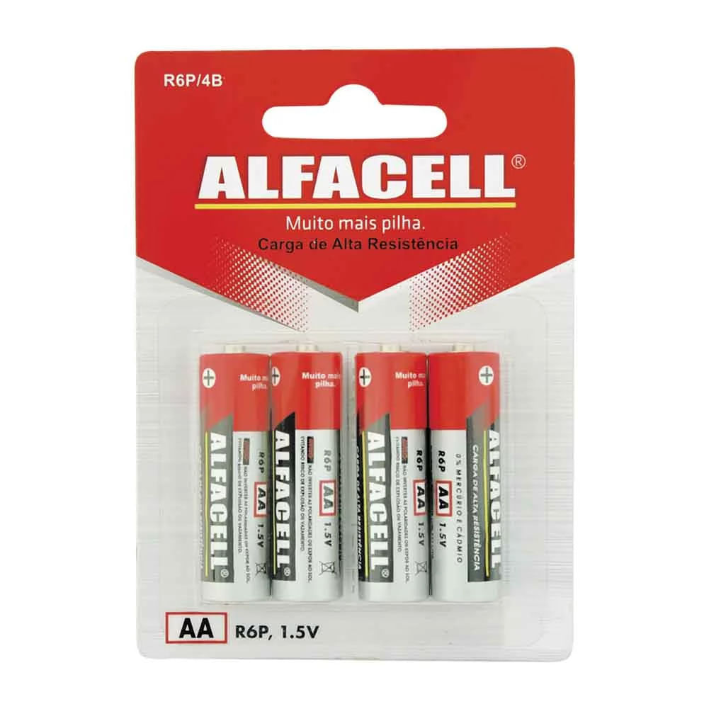 Pilha Pequena de Zinco Alfacell R6P4 4 Peças em Oferta na Shopee