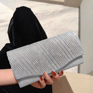 Bolsa de Festa Luxuosa com Brilho para Casamento e Jantares Clutch Feminina com Alça