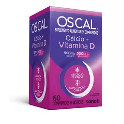 Oscal D 500Mg+1000Ui Com 60 Comprimidos Comprimidos