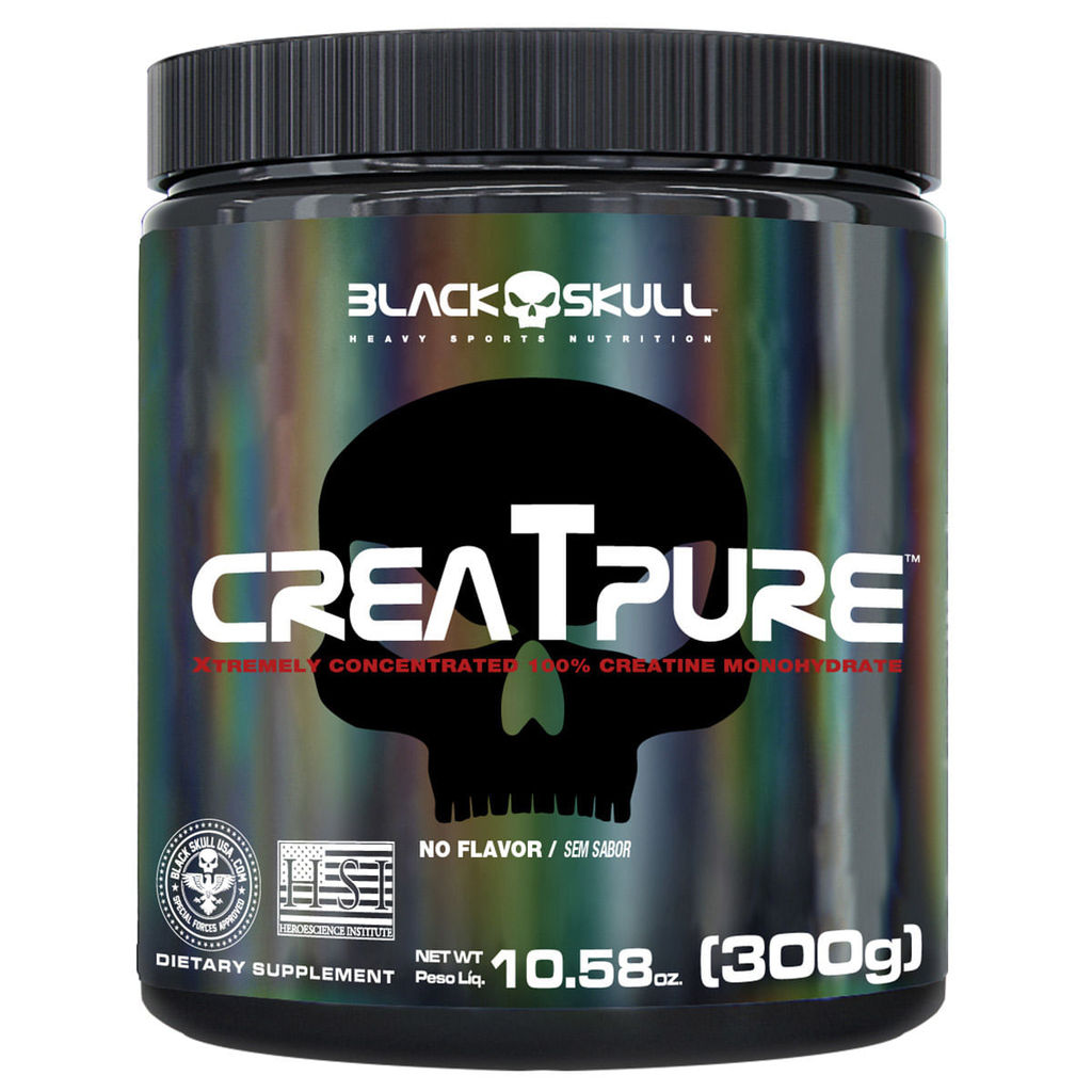 Creatina Creatpure - 300g - Black Skull em Oferta na Shopee