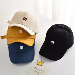Boné Unissex com Bordado “M” Casual Ajustável Estilo Streetwear Premium