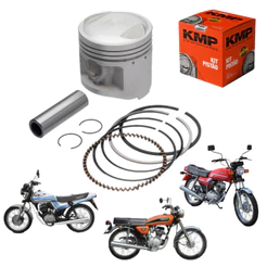 Kit Pistão Anel Honda Cg 125 1976/1991 Std 0.25 0.50 0.75 1.00 Kmp Moto Motor