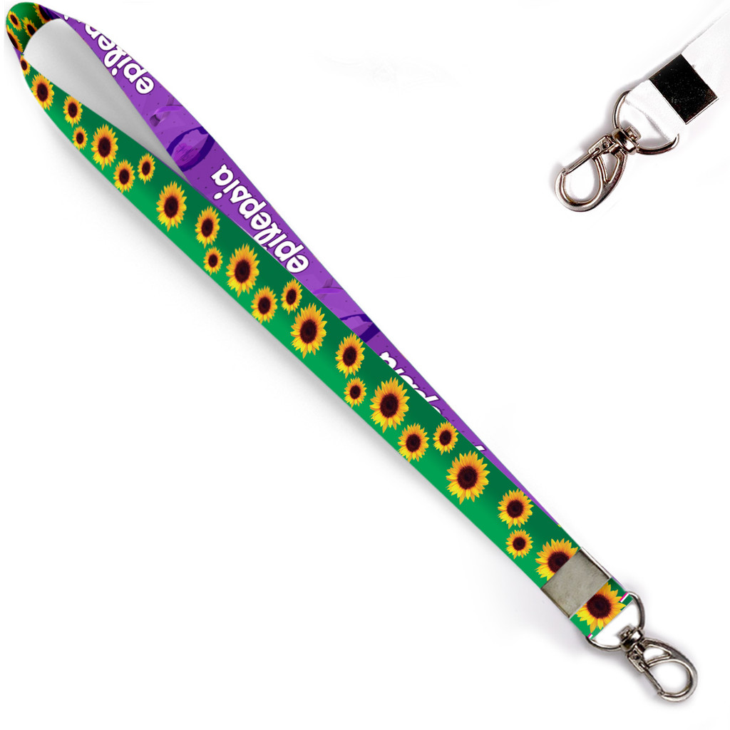 Cordão Personalizado GIRASSOL E EPILEPSIA Largura 2cm Crachá ou Chaveiro MOT ref. 1018 em Oferta na Shopee