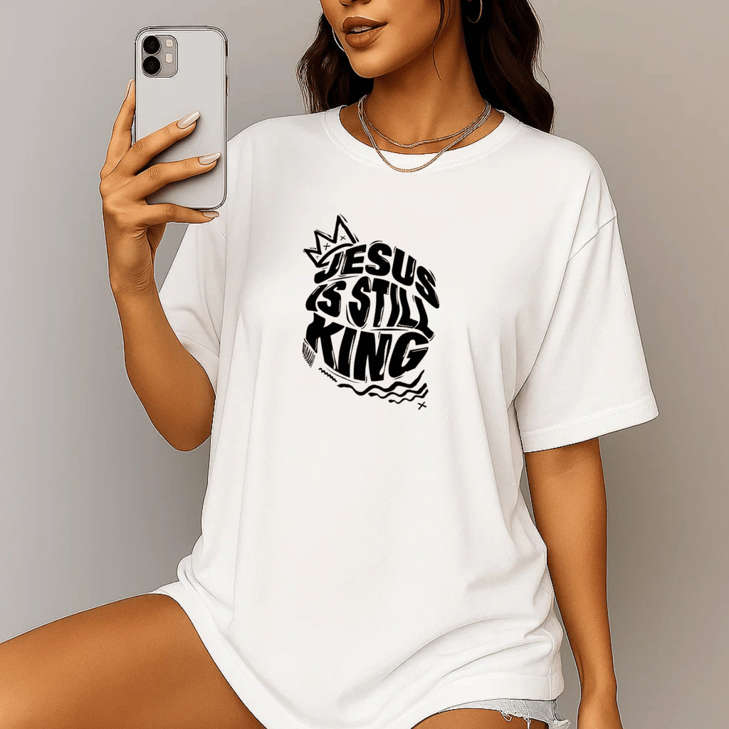 Camiseta Feminina Estampada Cristão Jesus Elegante Do P Ao GG Blusa 100% Algodão Camisa Verão