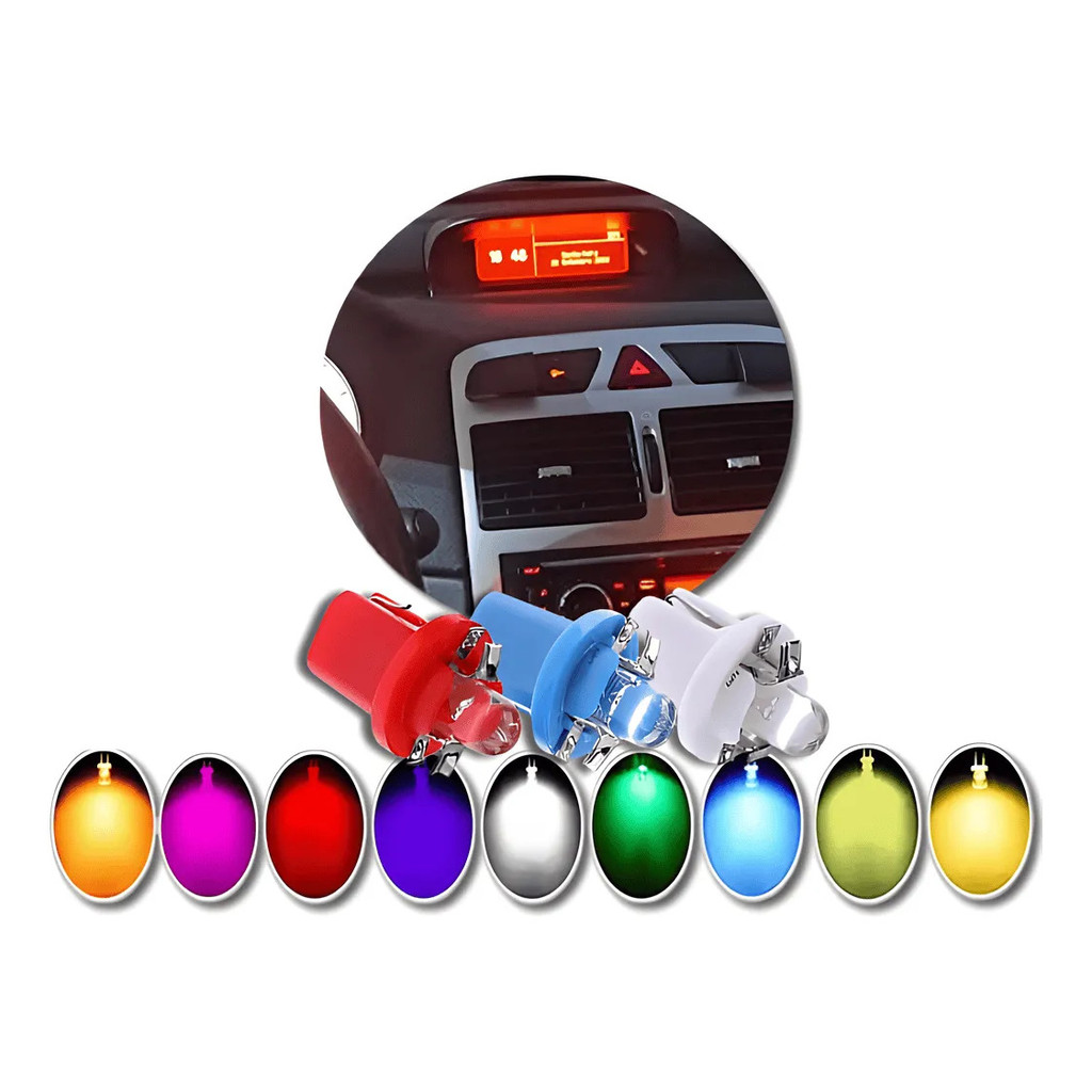 Lampada Led T5 Computador De Bordo Peugeot 206 307 308 3 Peças