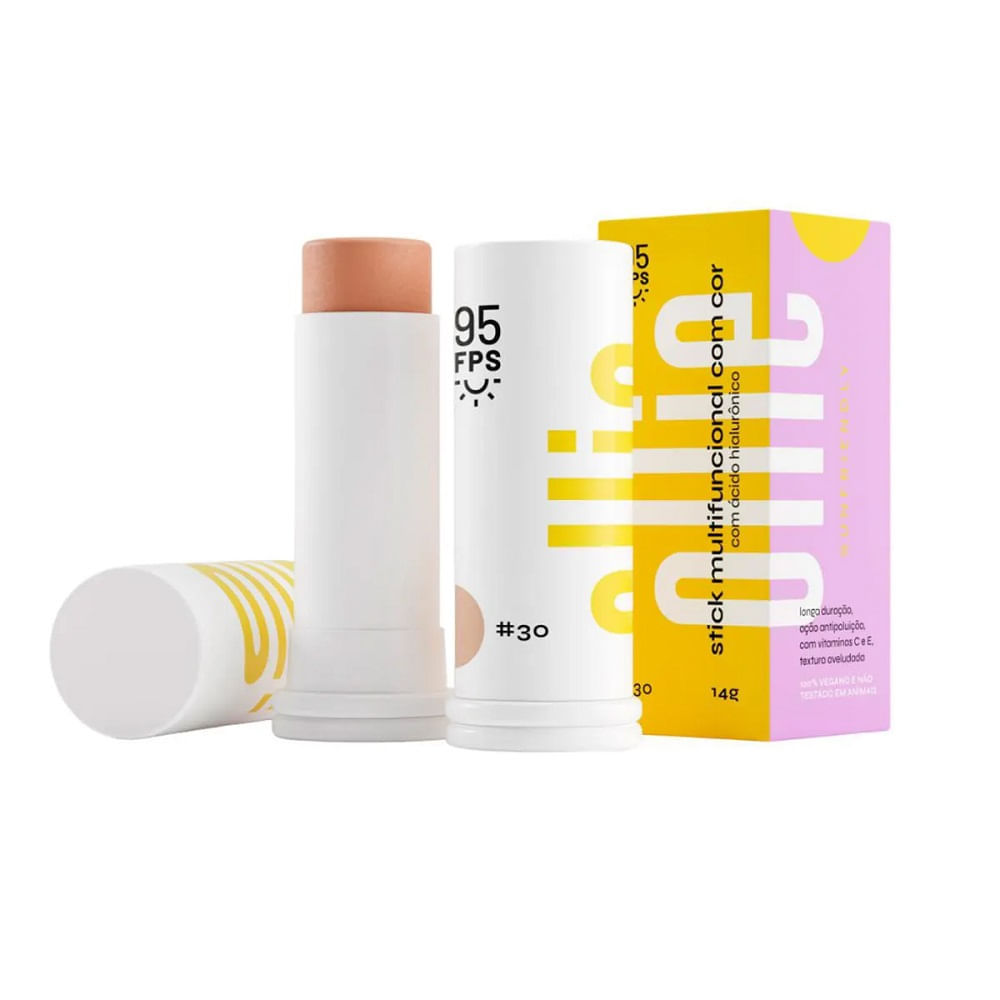 Protetor Solar Em Bastão Ollie Fps95 Com Cor #30 15g em Oferta na Shopee