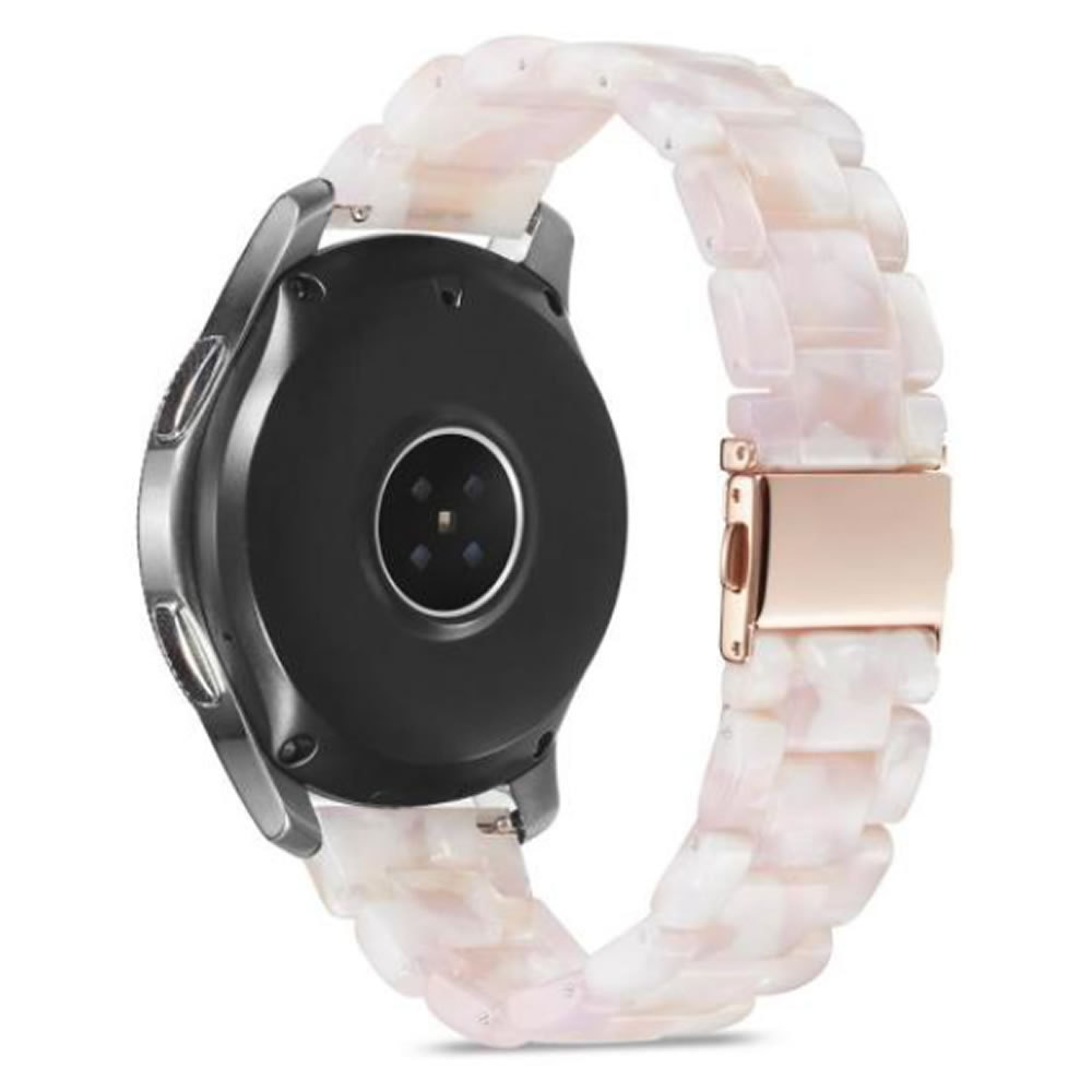 Pulseira 20mm Resina 3 Elos Rosa LTIMPORTS P/ Samsung Watch 3 41mm, Active 40/44mm, Galaxy Watch 42mm e Amazfit Active