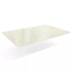 Tampo Mesa Sala de Jantar Madeirado c/Vidro TA31 Retangular 80x120cm Off White - Kappesberg