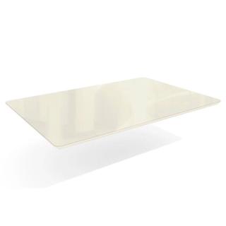 Tampo Mesa Sala de Jantar Madeirado c/Vidro TA31 Retangular 80x120cm Off White - Kappesberg em Oferta na Shopee