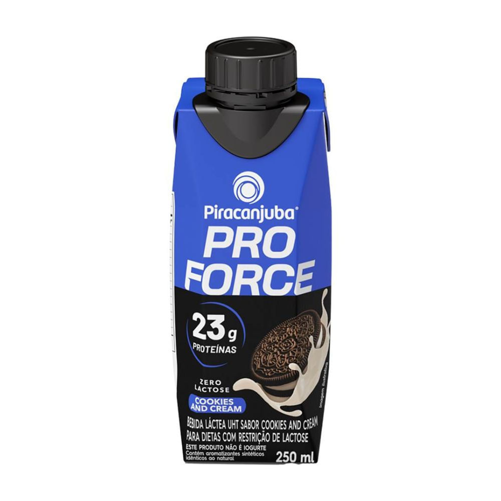 Bebida Láctea Piracanjuba Pro Force 23g de Proteína Cookies And Cream 250ml em Oferta na Shopee