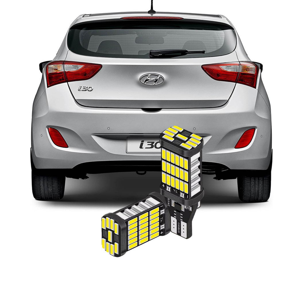 Par Lampada Ultra Led Premium Luz de Ré Hyundai I30 T15 w16w Branco