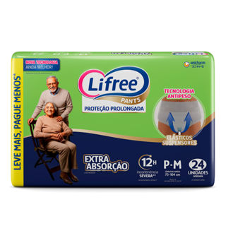 Roupa Íntima Lifree Pants Proteção Prolongada Extra Absorção Tamanho P/M Unissex 24 Unidades em Oferta na Shopee