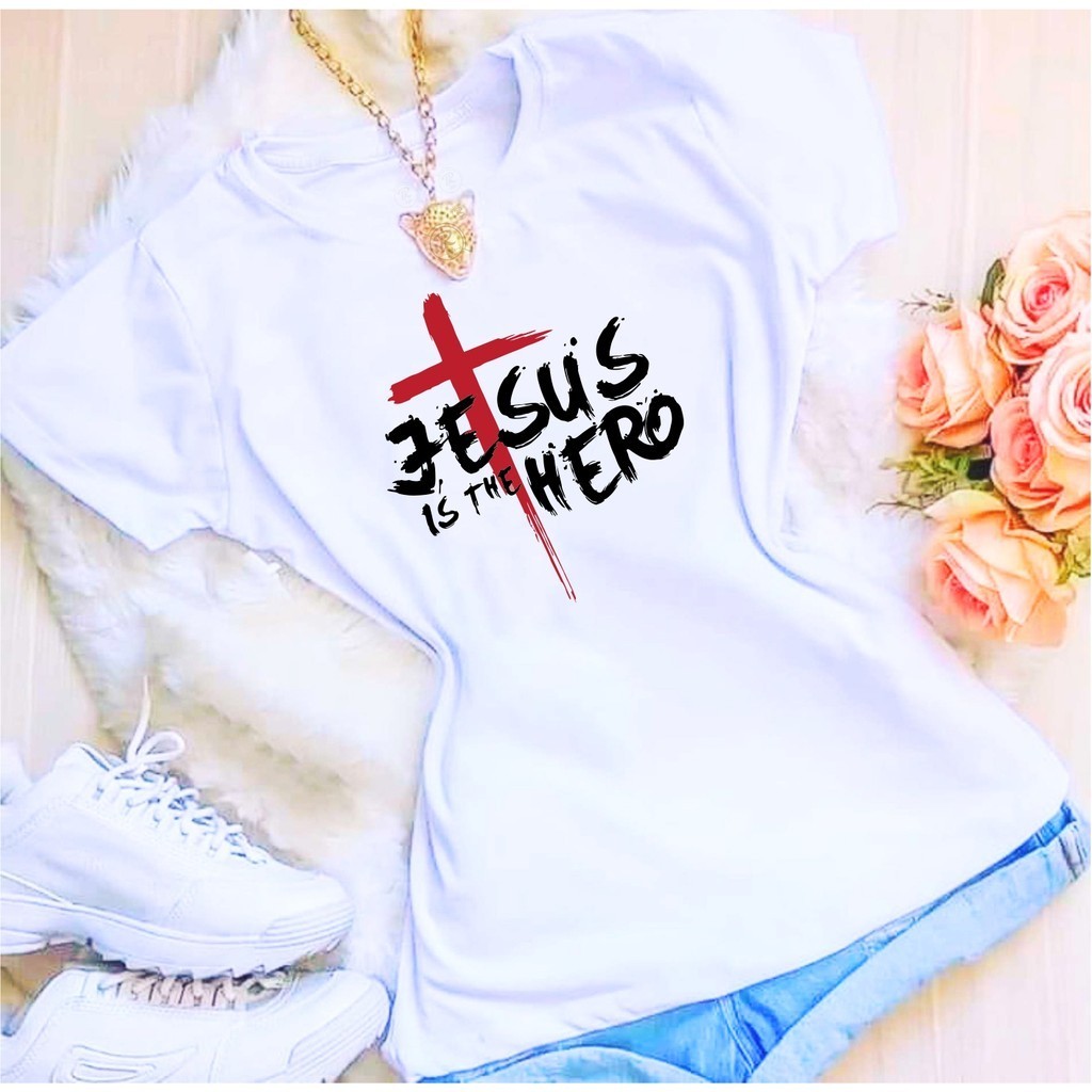 Linda Camiseta T-shirt Atmclass Linda Camiseta T-shirt Atmclass - Jesus in the Hero - Moda Religiosa - moda evangelica -