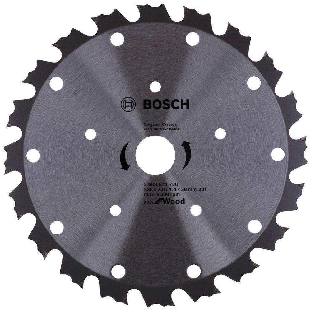 Disco de Serra Circular Sabre Eco para Madeira 235x30 20 Dentes BOSCH
