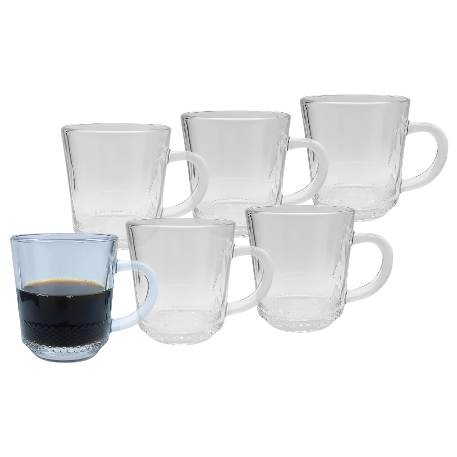 Kit 2 Xicara Caneca Taça De Vidro Café Chá Cappuccino 90ml