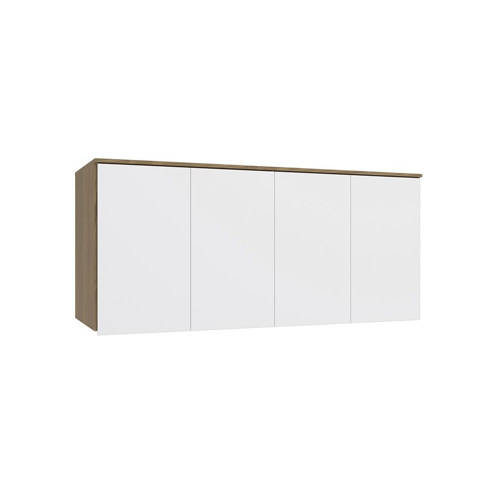 Armário Aéreo 4 Pts Kappesberg Adapt Nogueira/Branco 155cm em Oferta na Shopee