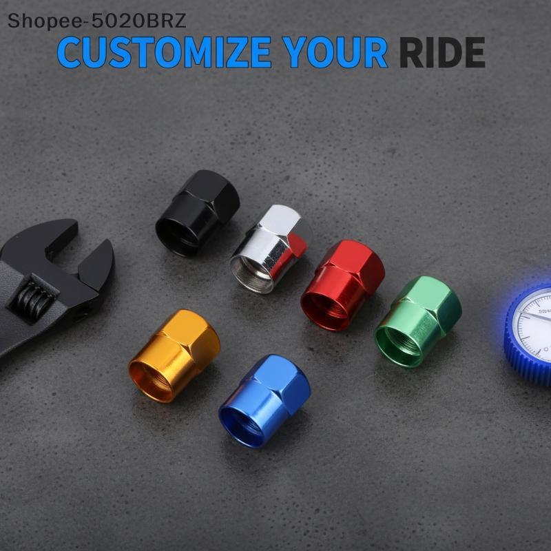 [THEBR] 8 Unidades De Tampa De Válvula De Pneu De Carro À Prova De Poeira Capas Universais De Haste Em Liga De Alumínio 