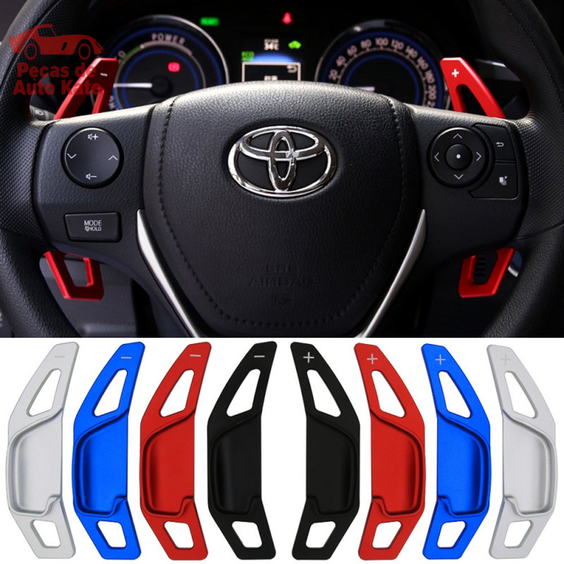 Extensão de paddle shift para volante de carro Toyota Corolla 2015-2019, Hilux Yaris 2018-2024, adesivos DSG, acessórios