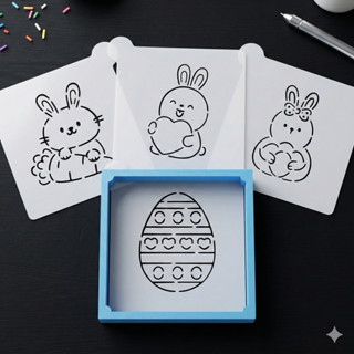 Suporte Para Stencil Magnético Confeitaria kit Pascoa + 4 molde em Oferta na Shopee