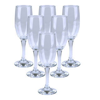 Conjunto com 6 Taças Champagne 190ml Mystic CV244249 Cazza em Oferta na Shopee