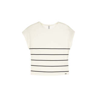 Blusa Feminina Regular Listras Marialícia Bege em Oferta na Shopee