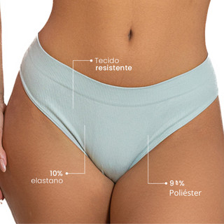 Kit 3 Calcinhas Canelada IMPORTADA Tanga Básica Conforto