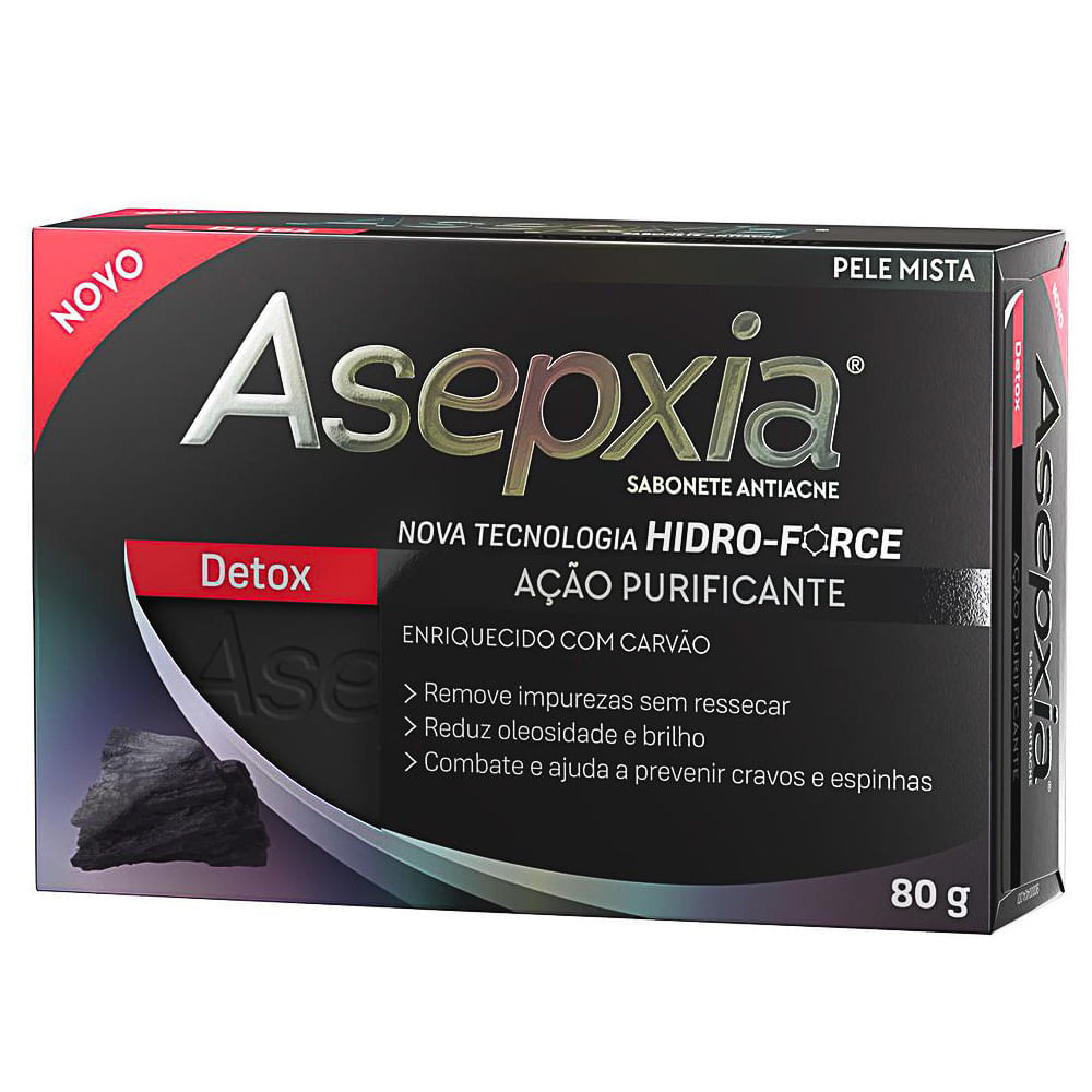 Sabonete Asepxia Detox Ação Purificante 80g em Oferta na Shopee