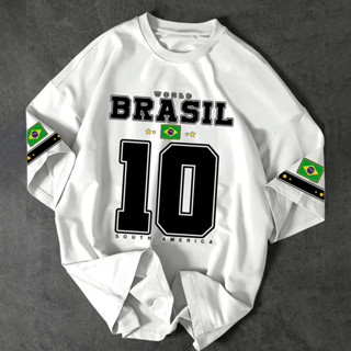 Camisa Camiseta Básica Algodão Unissex World Brasil South América 10 em Oferta na Shopee