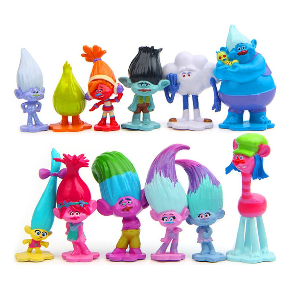 . 12 Peças De Brinquedos Trolls E Brinquedos Mini Trolls