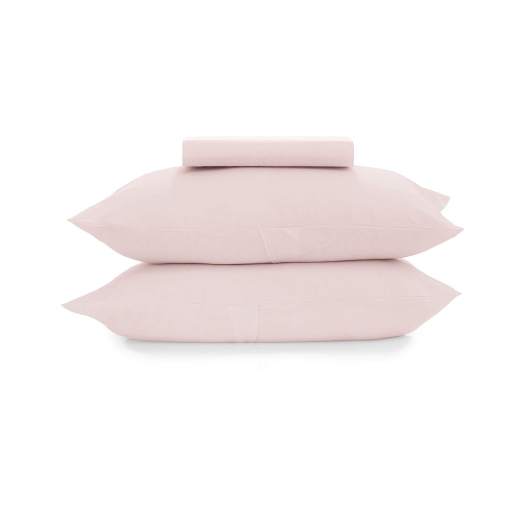 Jogo de Cama Casal Malha Fio Penteado Altenburg Rosa