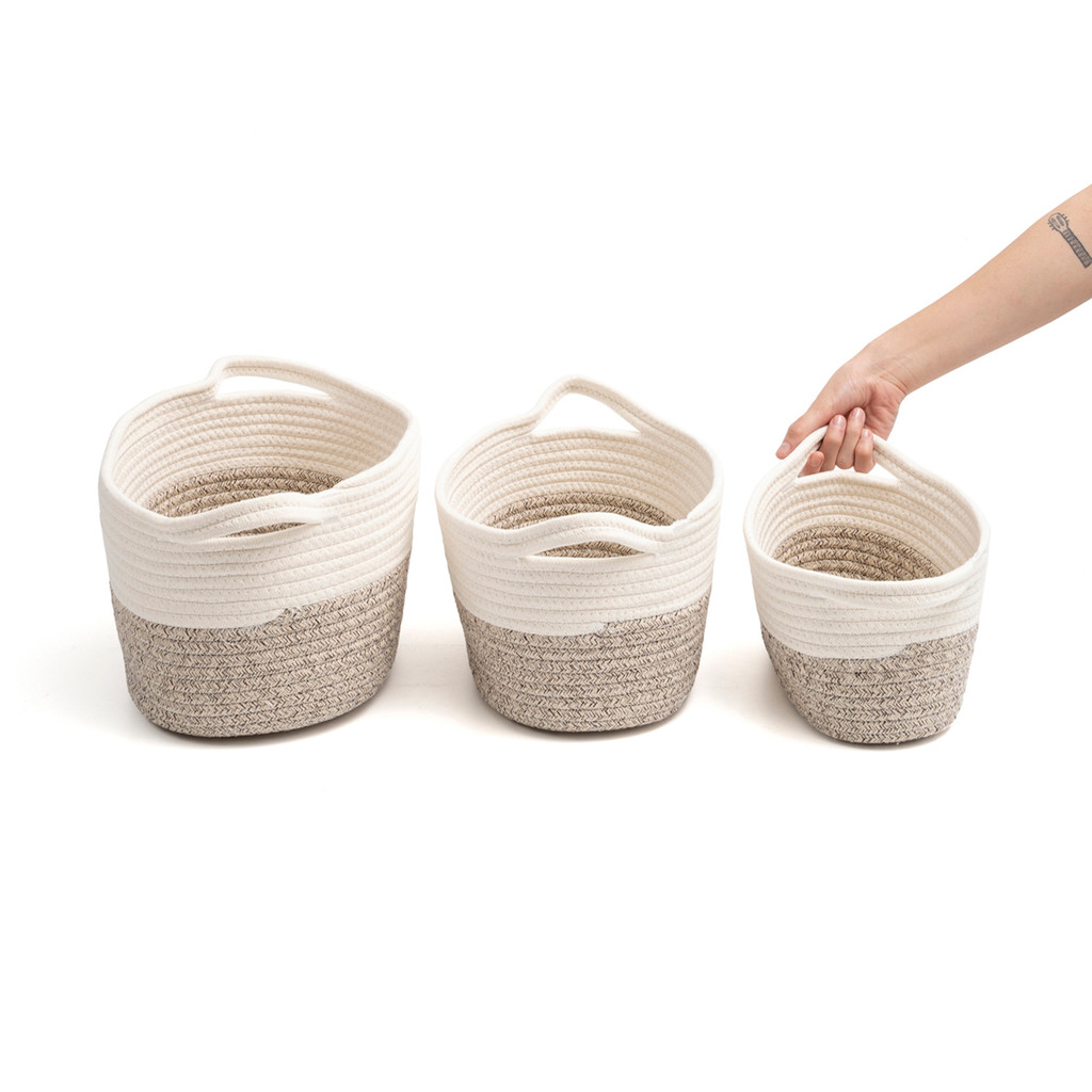 Kit Cestos Duo Cordas com Alças 3pcs - Oikos · foto 2