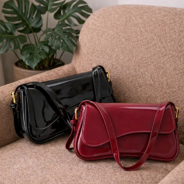Kit 2 Bolsas De Ombro Bolsa Verniz Elegante Versatil Varias Cores!