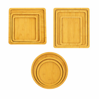 Kit Bandejas MDF Estilo Bambu retangular redondo  Organizadora Cozinha conjunto servir cafe da manha em Oferta na Shopee