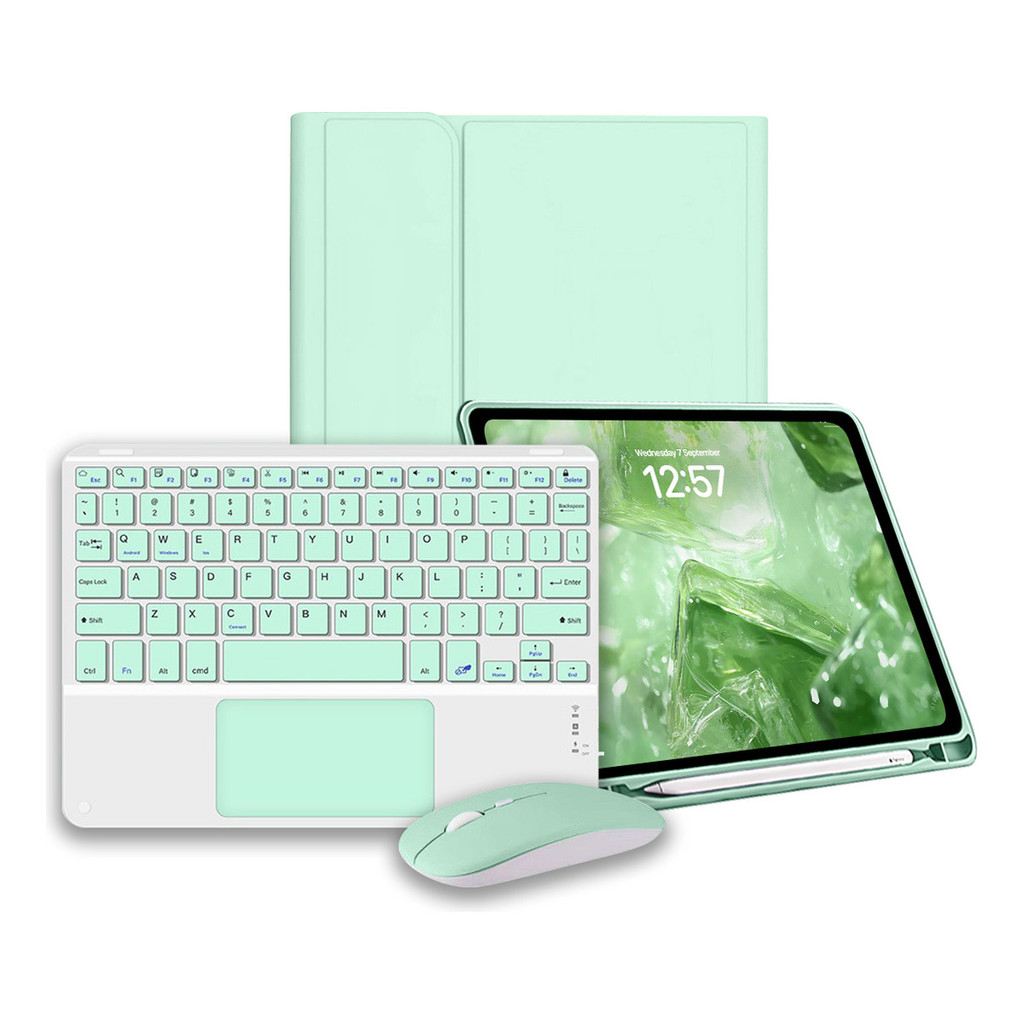 Capa com Teclado Touch e Mouse Para iPad 5 6 7 8 9 Geração, ipad air1 2 3 4 5,  iPad pro 9,7 10,5 11 12,9 inch