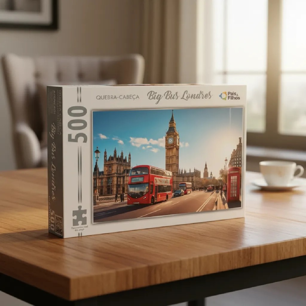 Jogo Quebra-Cabeça Big Bus Londres 500Peças Pais&Filho