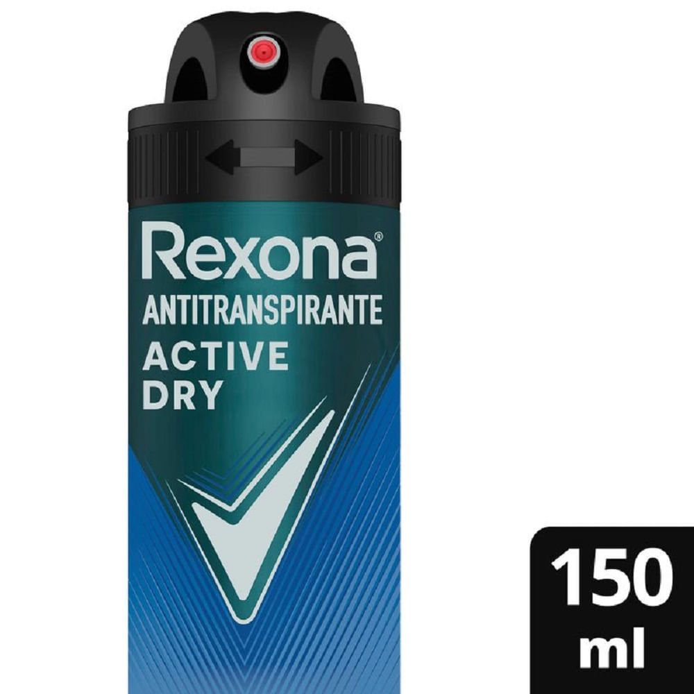 Desodorante Antitranspirante Aerosol Masculino Rexona Active Dry 72 horas 150ml em Oferta na Shopee