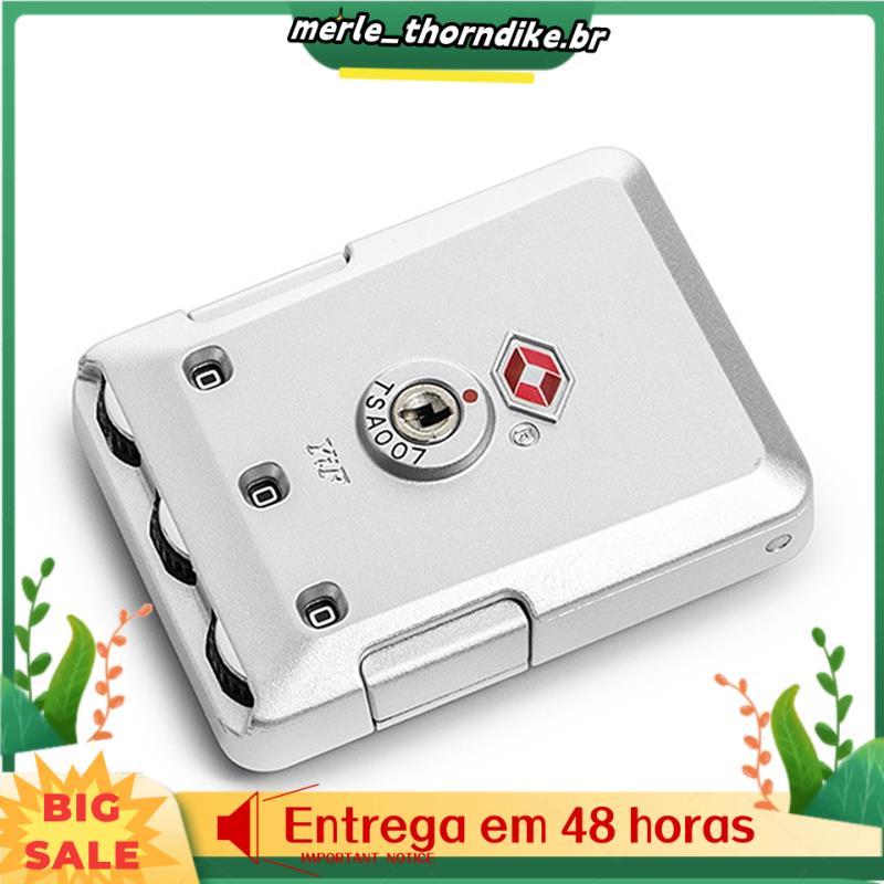 Caixa De Senha Bloqueio Fivela Acessórios Aduaneiro Substituição Para Viagens No Exterior Verificação Segurança Prata