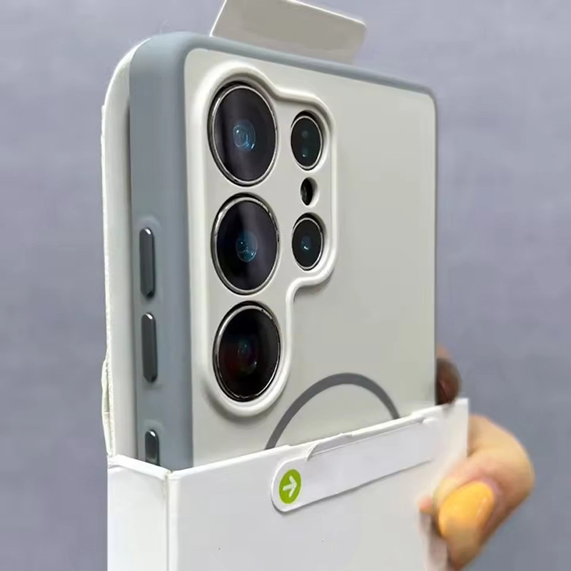 Simples Fosco Duro PC Caso Magnético Para Samsung Galaxy S26 S25 S24 S23 Ultra S26 + Plus Magsafe Carregamento Sem Fio A