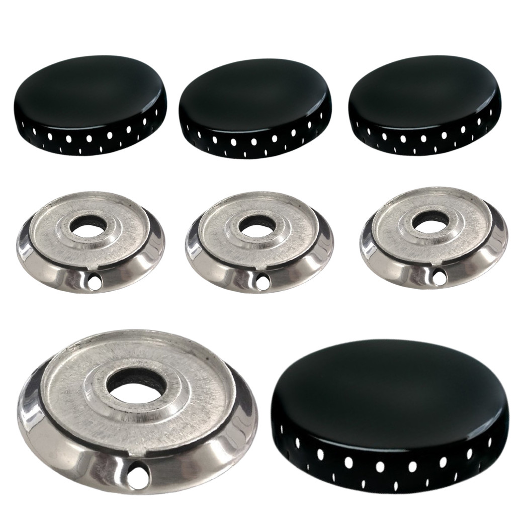 Kit Espalhadores Tampa + Bacia Queimador Fogão Compatível com modelo Dako Supreme/Lumiere 4 Bocas