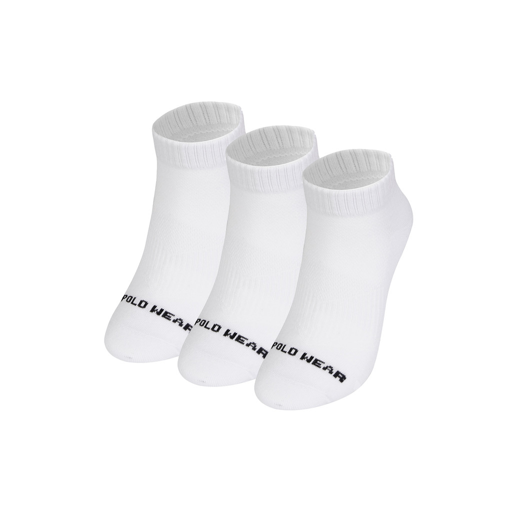 Kit 3 Pares Meias Confortáveis Cano Curto Polo Wear Branco — imagem 2 de 2