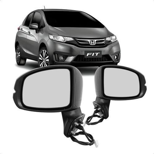 Retrovisor Fit 2014 2015 2016 A 2021 Espelho Elétrico 3 Fios