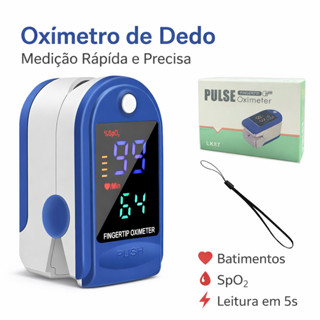 Oxímetro de Dedo Digital Portátil Medidor de Saturação SpO2 e Frequência Cardíaca com Tela LED em Oferta na Shopee