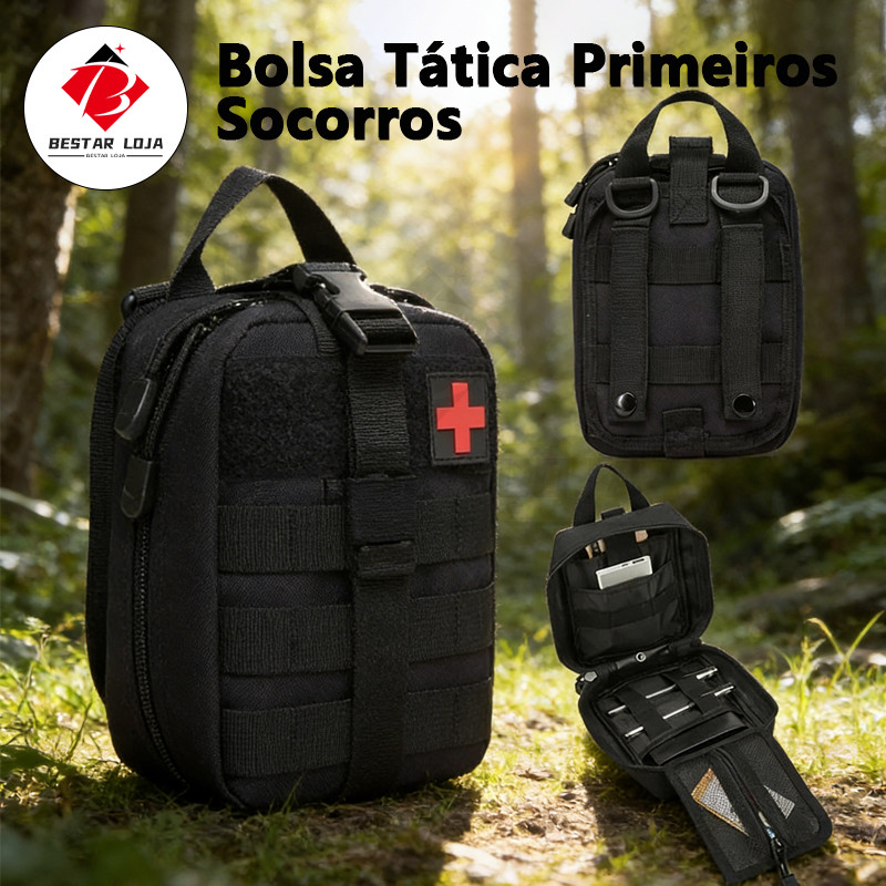 BESTAR LOJA  Bolsa Tática Primeiros Socorros Molle Kit Resgate Emergência
