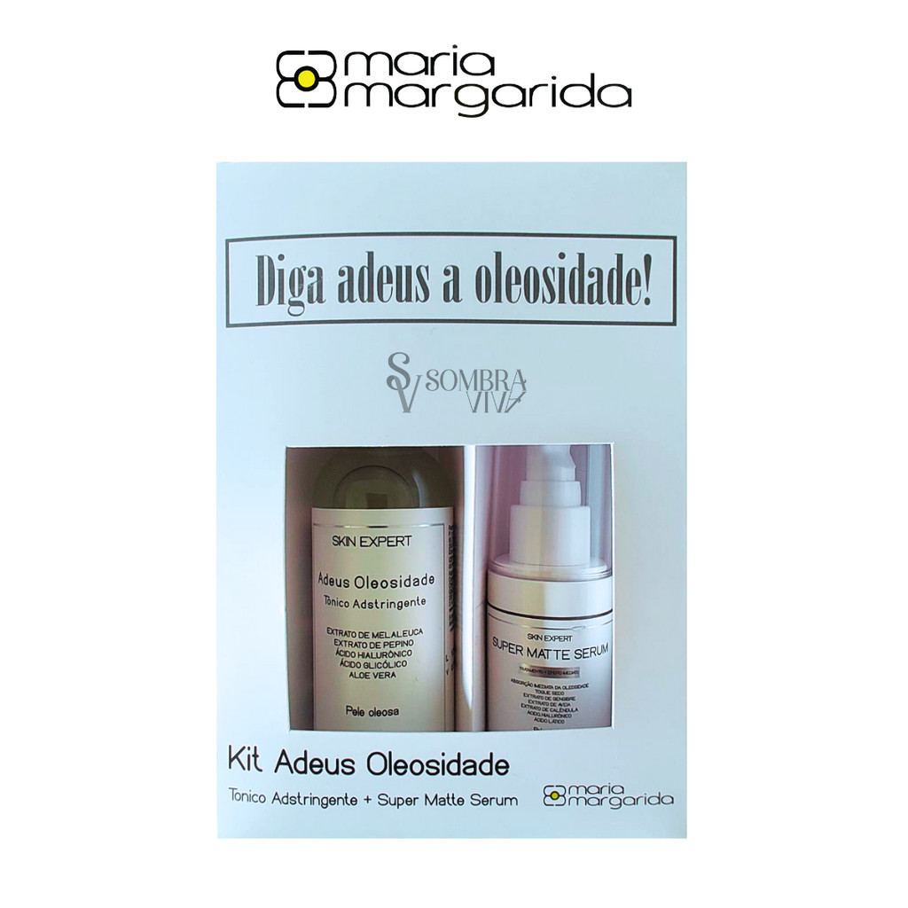 Kit Adeus Oleosidade Maria Margarida Adstringente + Sérum