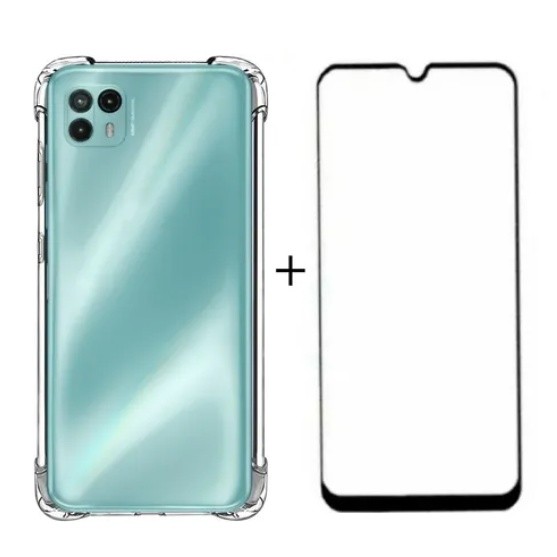 Kit Capa Anti-Impacto + película vidro 9D/3D P/ Moto G50 5G